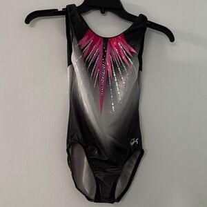 Black and Pink Gymnastics Leotard